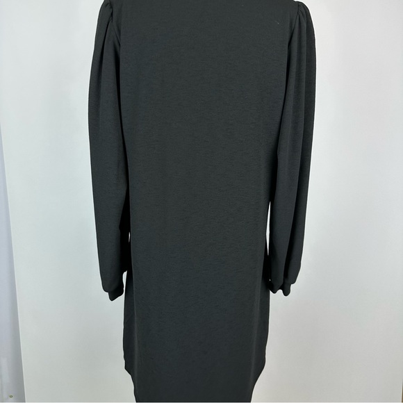 City Chic Quiero Dress Black V Neck Sheath Dress Size 14 - Picture 12 of 15